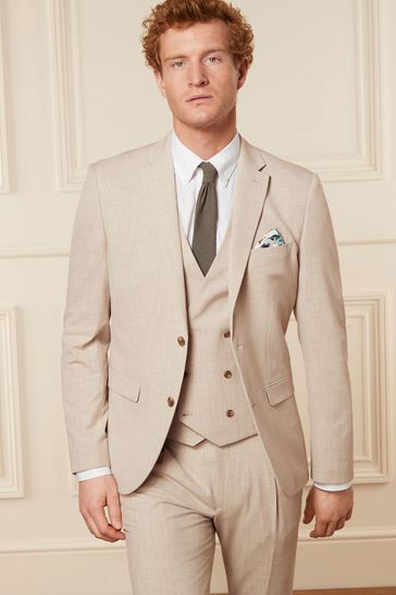 Buy Stone Skinny Fit Motionflex Stretch Suit Jacket from the Next UK online shop