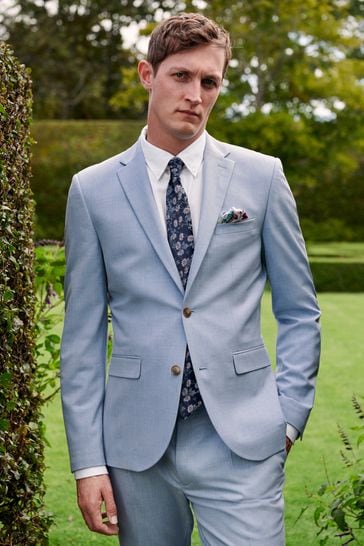 Light blue skinny suit sales