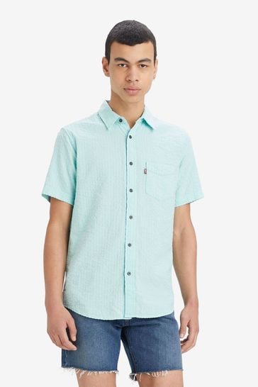 Levi's® Blue Short Sleeve One Pocket Shirt