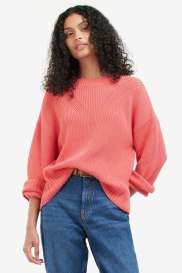 Barbour® Pink Coraline Boxy Knit Jumper