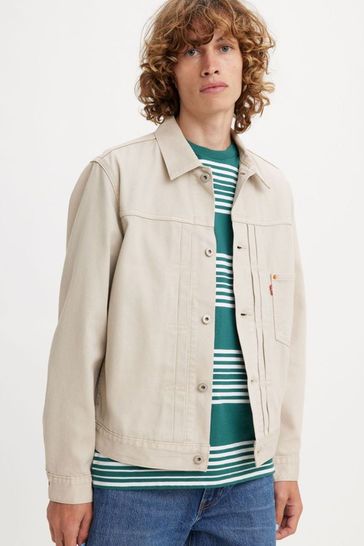 Levi s Ecru White Type I Corduroy Trucker Jacket