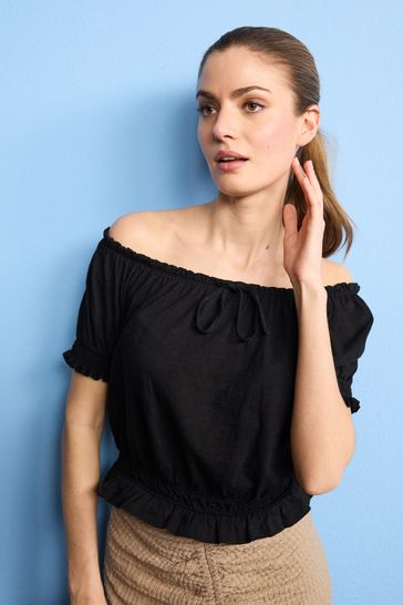 Next black bardot top on sale