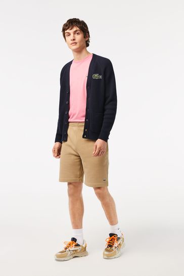 Lacoste navy outlet fleece shorts