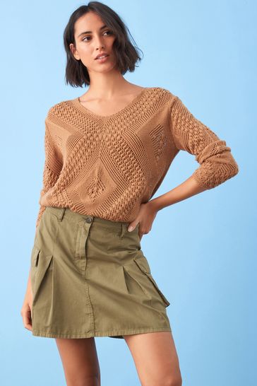 Cargo skirt camel online