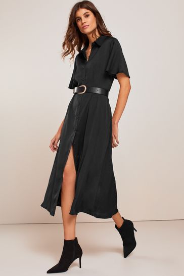 Black smart shirt dress on sale