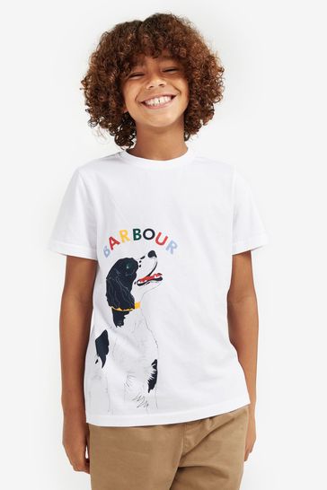 Barbour® White Nigel Boys T-Shirt