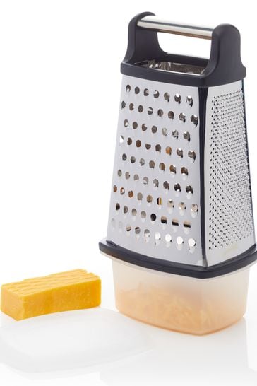 Masterclass Silver Stainless Steel Box Grater & Box