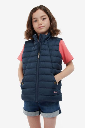 Barbour Navy Yara Girls Gilet