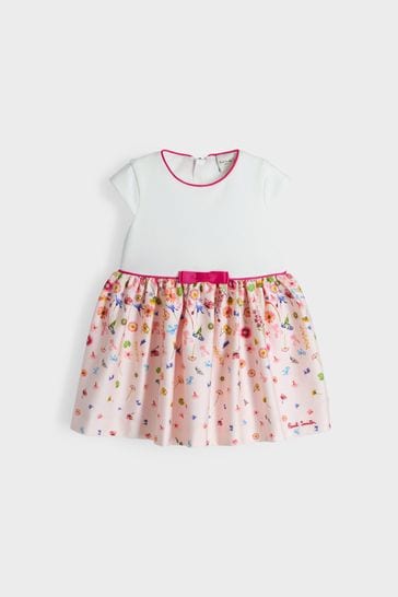 Paul Smith Baby Girls Pink and White Floral Dress