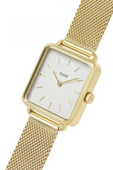 Buy Cluse Ladies White La Tetragone Watch from the Laura Ashley