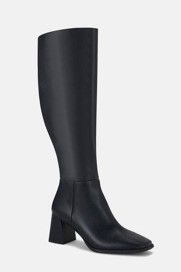 Block heel boots wide fit on sale
