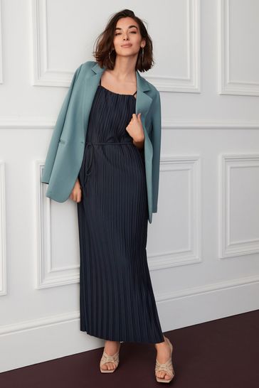 Navy 2025 plisse dress