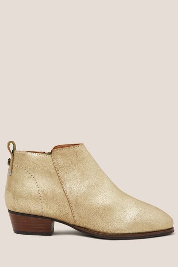 White Stuff Gold Willow Leather Ankle Boots