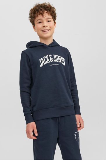 JACK & JONES Blue Logo Hoodie
