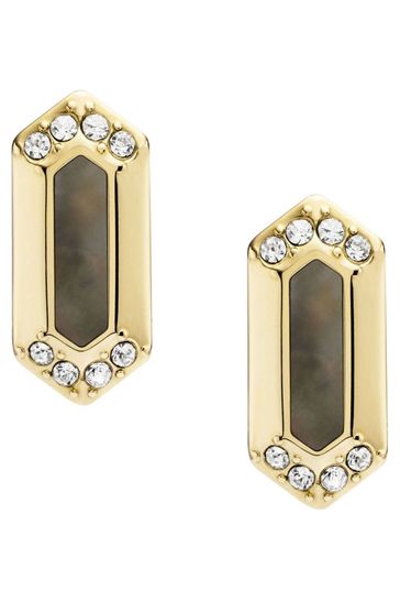 Buy Fossil Ladies Gold Plated Jewellery VAL Earrings from Next Ireland