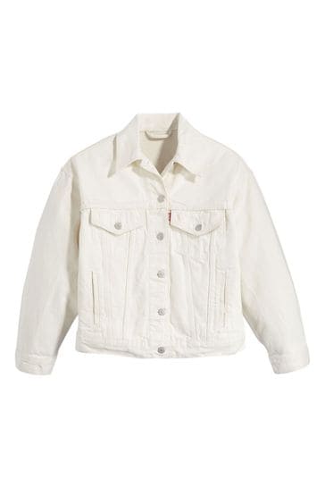 Buy Levi s White Baggy Trucker Denim Jacket from Next Luxembourg