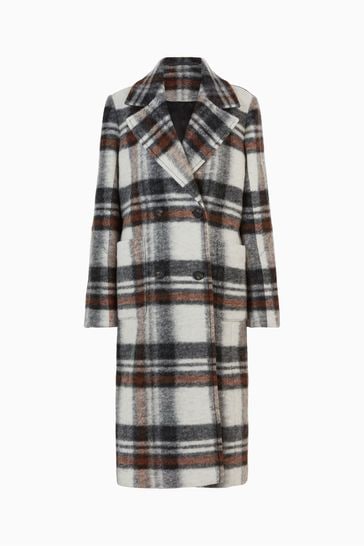 Allsaints check deals coat