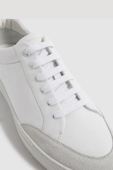 Buy Reiss White Ashley Low Top Leather Trainers from Next Canada