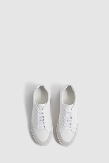 Buy Reiss White Ashley Low Top Leather Trainers from Next Canada