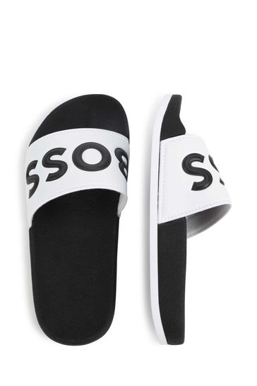 Hugo boss outlet sliders white