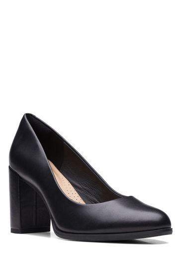Buy Clarks Black Leather Court Shoes from Next Austria