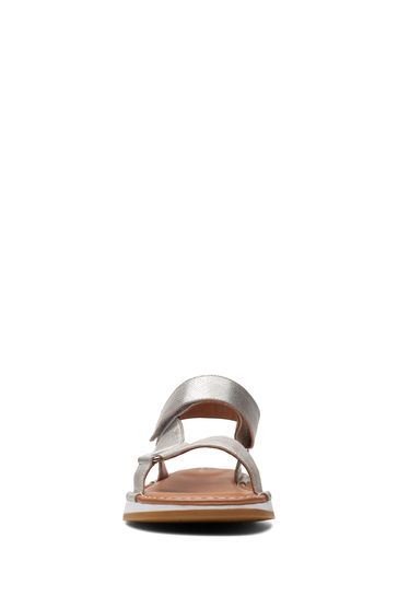 Clarks sandals silver cheap