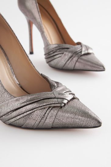 Pewter Signature Forever Comfort Twist Court Shoes