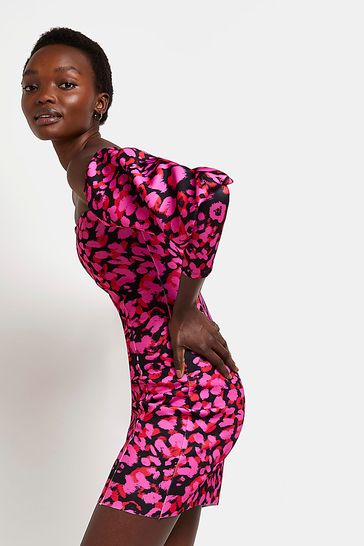 Buy River Island Blue Floral Bardot Mini Dress from Next Ireland