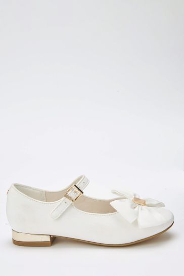 Baker by Ted Baker Ivory Bow Mary Jane Shoes
