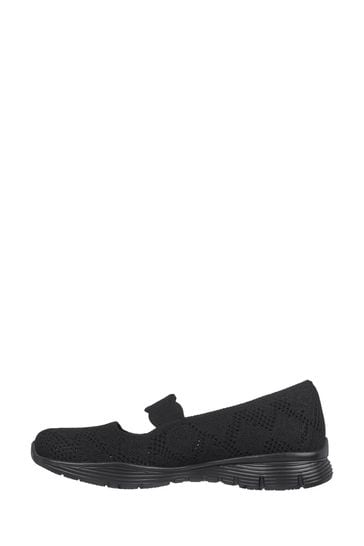 Skechers Black Seager Womens Shoes