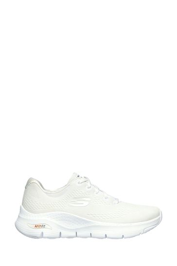 Skechers White Regular Fit Arch Fit Womens Trainers