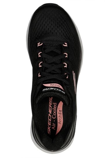 Buy Skechers Black Arch Fit Glide-Step Top Glory Womens Trainers