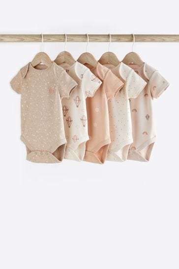 Buy Neutral Baby 5 Pack Short Sleeve Bodysuits from Next Canada