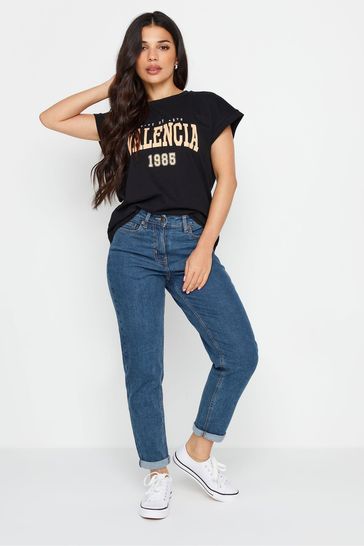 PixieGirl Petite Blue Mid Blue Mom Jeans