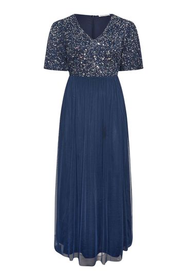 Maya curve sequin maxi dress online