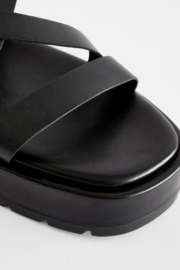 Buy Forever Comfort Leather Strappy Flatform Sandals from Next