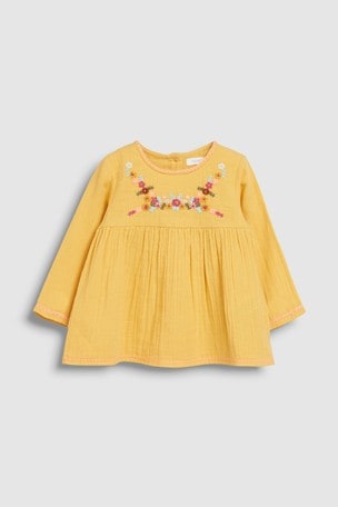 Ochre Embroidered Blouse (3mths-7yrs)