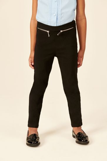 Stretch skinny black trousers sale
