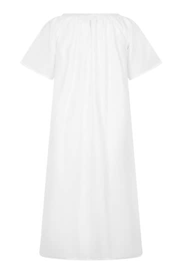 فستان قطن أبيض بناتي