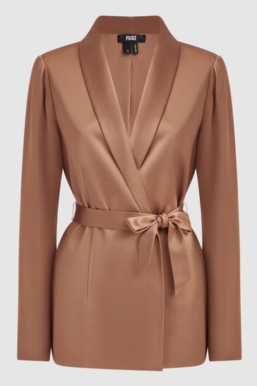 Belted blazer suit discount