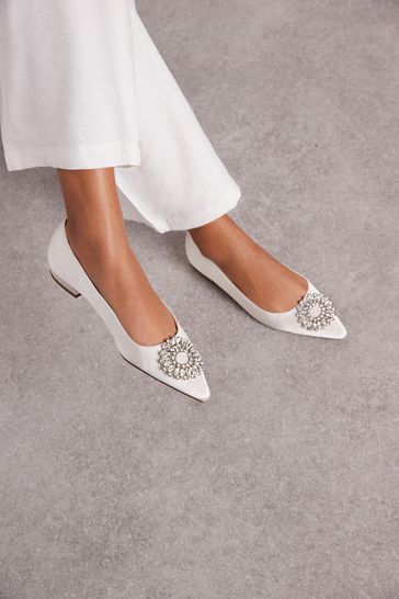 Buy Forever Comfort Wedding Satin Jewel Trim Bridal Shoes from Next