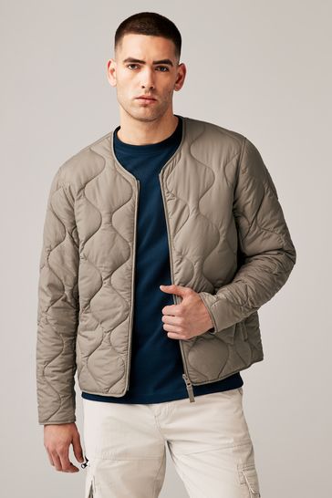 Neutral Onion Quilted Liner Jacket
