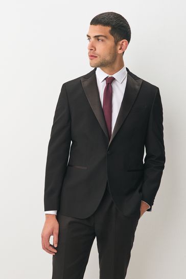 Black Slim Tuxedo Suit Jacket