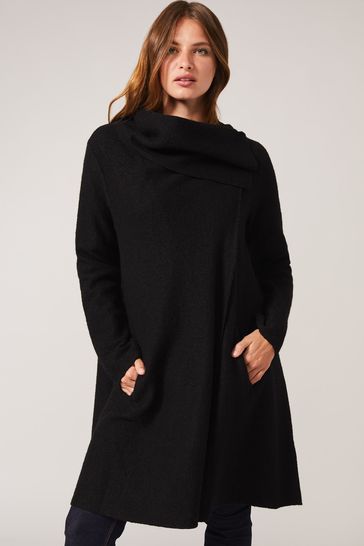Buy Phase Eight Black Bellona Knit Coat 
