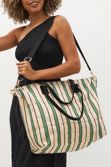 Monochrome Foldaway Beach Bag