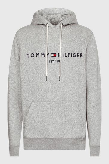 Buy Tommy Hilfiger Grey Core Logo Hoodie from the Next UK online shop
