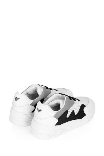 حذاء رياضي أبيض أولادي من Emporio Armani