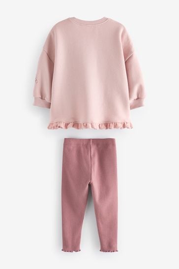 Pink sweater and leggings set store