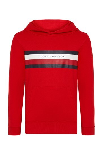Tommy Hilfiger Boys Red Cotton Hoody 