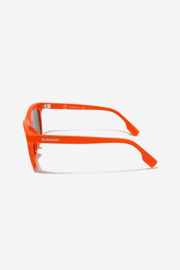 نظارة شمسية برتقالي بإطار مربع أسيتات عضوي للأطفال
